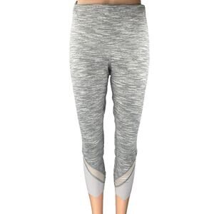Lululemon Wunder Under Gray Scalloped Hem High-Rise Cropped Leggings Pants Sz L